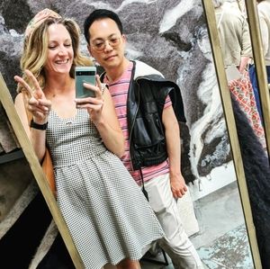 Houndstooth Fit & Flare Dress - Size Small